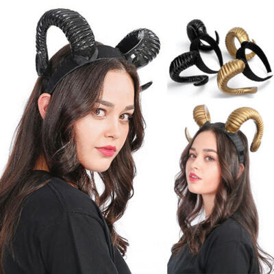 

Gothic Antler Sheep Horn Headband Hoop Halloween Antelope Headwear Xmas Cosplay