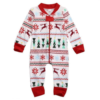 

Merry Christmas Infant Baby Boys Girls Xmas Zipper Jumpsuit Romper Outfits Clothes 0-18M