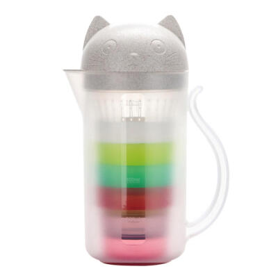 

Cat Water Cup Kettle Set Wheat Color Cute Plastic Portable Teapot With Filter For Outdoor