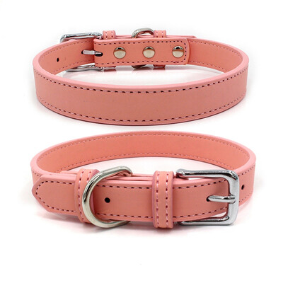 

Cat Puppy Collar Neck Strap PU Leather Dogs Adjustable Buckle Dog Collars Puppy Necklace For Small Dogs Pet Accessories