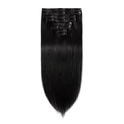 

100 Remy Human Hair Extensions Clip in Hair Grade 7A Quality Full Head 8pcs 18clips Long Soft Silky Straight for Women