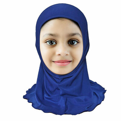 

Solid Color Muslim Children Headscarf Girls Kids Simple Soft Hijab Shawl
