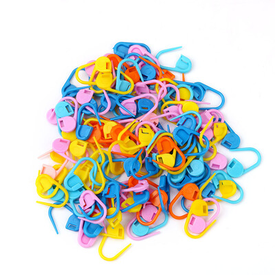 

Gobestart 100pcs Knitting Mix Color Craft Crochet Locking Stitch Needle Clip