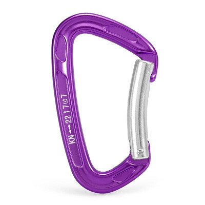 

22KN 24KN Straight Gate Carabiner Non-locking Gate Carabiner Climbing Canyoning Backpacking Hammocks Key Nose Carabiner