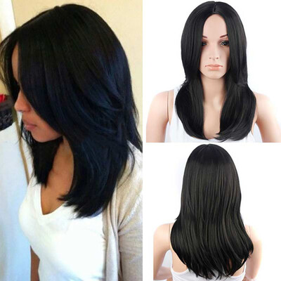 

〖Follure〗Fashion Women Long Black Curly Synthetic Wigs Full Natural Loonking Wig Wavy Wig