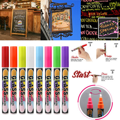 

Siaonvr Chalk Markers Chalkboard Erasable Dustless Water Based Liquid Wet Erase Pen 3mm