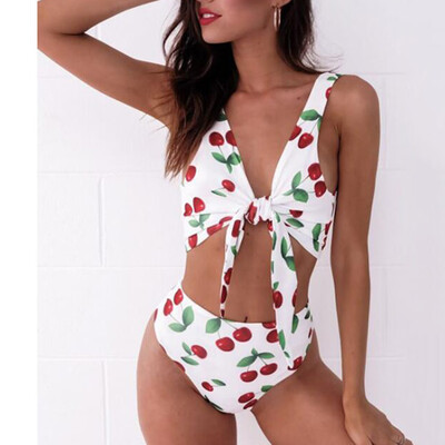 

Saidsome Women Swimwear Beachwear Plaid Printed 2 Pieces Bikini Swimsuit Bathing Suit