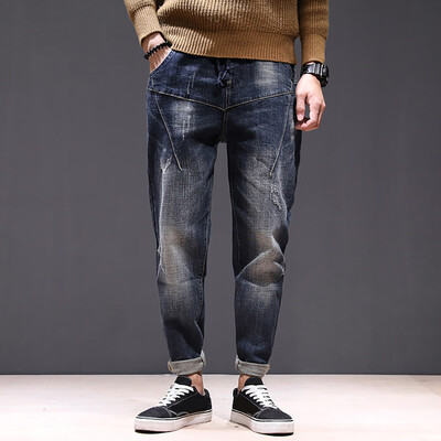 

Gobestart Mens Autumn And Winter Leisure New Fashion Loose Stretch Harlan Beamed Jeans