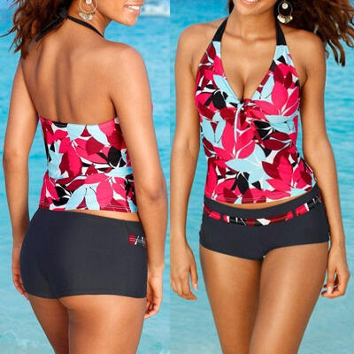 

Plus Size Sexy Women Tankini Swimsuit Push Up Padded Bikini Swimwear Beachwear