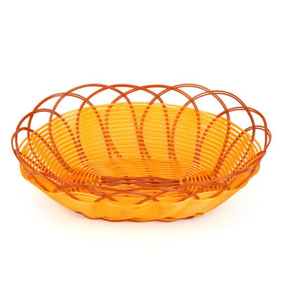 

Oval Shaped Simulation Rattan Weaving Basket Fruit Storage Box Snack Holder
