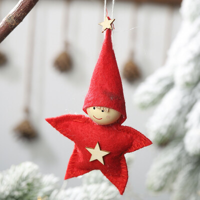 

Siaonvr Christmas Decoration Pentagram Doll Pendant Creative Hanging Tree Pendant