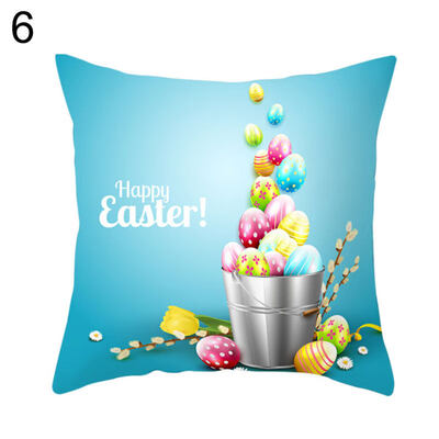

Easter Rabbit Egg Candy Throw Pillow Case Home Car Decor Sofa Bed Cushion Cover