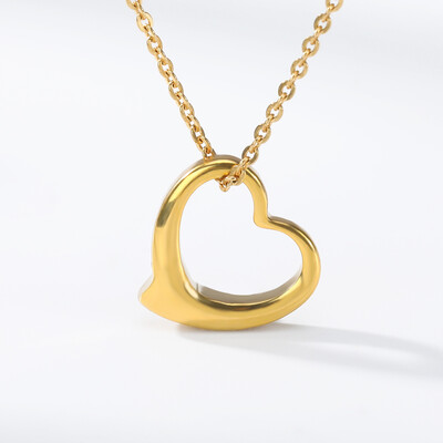 

Elegant Lovely Romantic Gold Heart Necklace for Women Men Pendant Wedding Jewelry Choker Collares Collares De Moda 2019