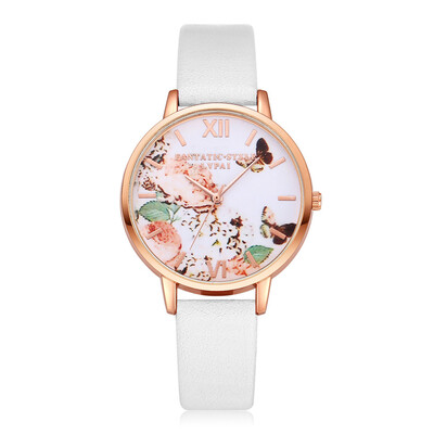 

Womens Watches Butterfly Rose Gold Dial Ladies Simple Quartz Wristwatch Casual Clock Dress Gift Mujer Bayan Kol Saati