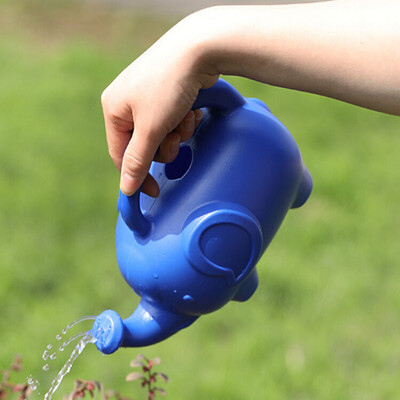 

Gobestart Cartoon Elephant Shaped Watering Pot Sweet Beach Sprinklers Small Hole Portable