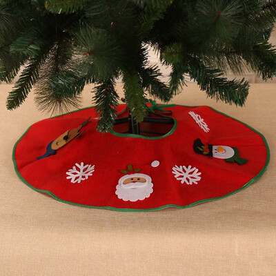 

Tailored Tree Apron Santa Applique Non-Woven Christmas Tree Decoration 60CM