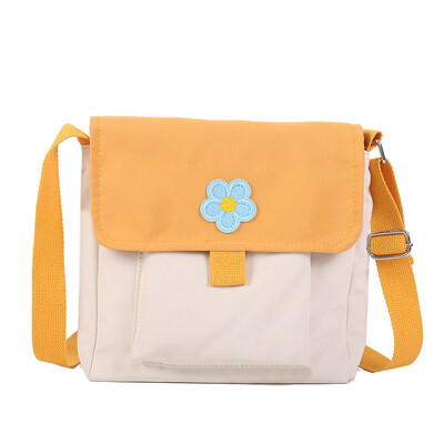 

Koreans Harajuku Wind Xiao Qingxin Soft Girl Cute Flower Slant Bag Japanese Colour Canvas Bag
