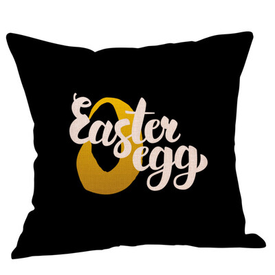 

〖Follure〗Easter Cotton Square Rabbit Throw Pillow Case Waist Cushion Cover Home Decor A