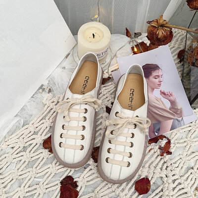 

Students Single Shoe Womens Shoes In Autumn Hundred Sets of Korean Transparent Jelly ins Chao Flat Bottom Lace Ugly Shoes