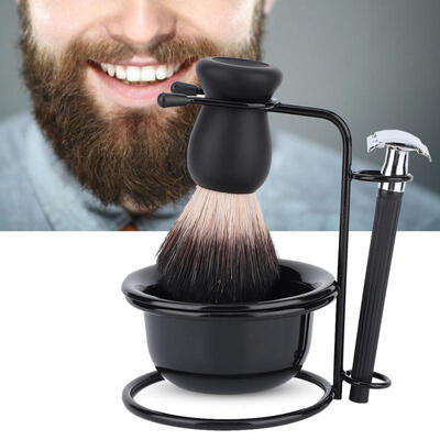 

Greensen Men Beard Shaving Set Professional Safe Razor Brush Bowl Stand Holder Mustache Shaving Tool