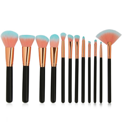 

〖Follure〗12PCS1Set Cosmetic Makeup Brush Brushes Set Foundation Powder Eyeshadow BK