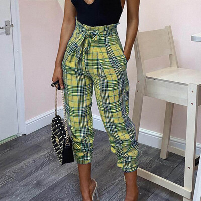 

Tailored Women Casual Bow Lattice Loose Pants Long Pants