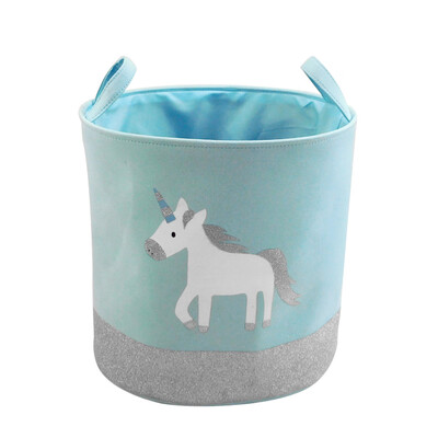 

2019 explosions Unicorn Laundry Storage Basket Large Waterproof Toy Storage Basket Toy Organizer