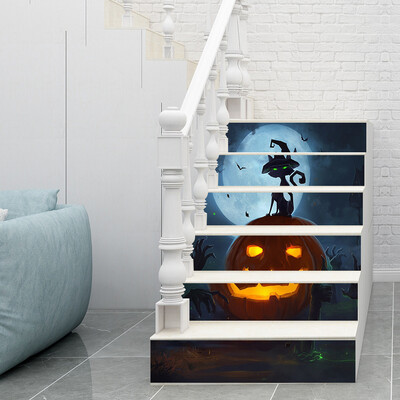 

〖Follure〗Halloween Pumpkin Stereo Stickers 3D Stair Stickers Can Be Moved Decor