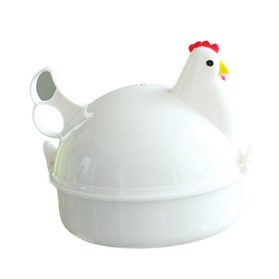 

Chicken Shape 4 Eggs Steamer Boiler Kitchen Microwave Oven Supplies Cooker Tool