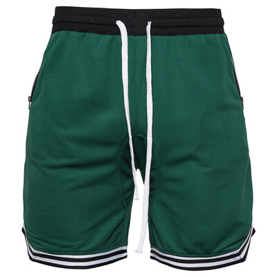 

Gobestart Fashionable Mens Elastic Rope Stretch Mesh Pocket Casual Plain Sports Shorts