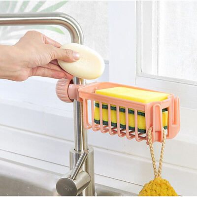 

Siaonvr Kitchen Sink Faucet Sponge Soap Cloth Drain Rack Storage Organizer Holder Shelf