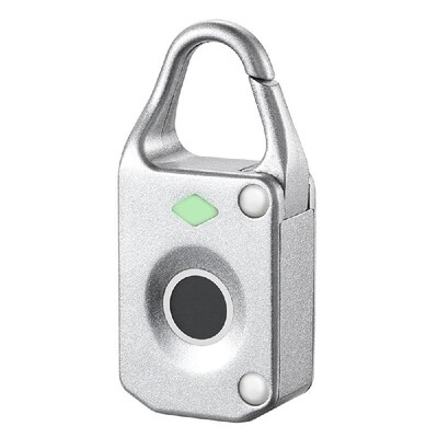 

Fingerprint Lock Intelligent Keyless USB Charge Waterproof Anti-theft Security Door Luggage Lock Silvery