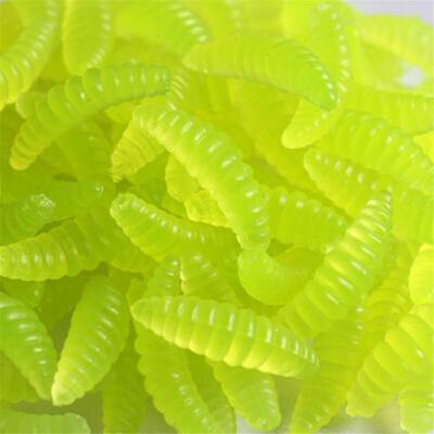 

25CM 03g Maggot Soft Baits Smell Worms Glow Shrimps Fishing Lures 20PCS
