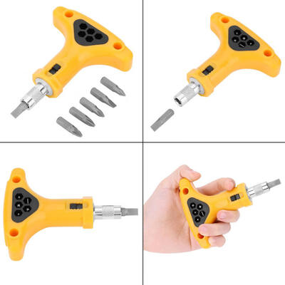 

Greensen 5Pcs Screw Bits T Type Wrench Anti-slip Precision Hex Triangle Ratchet Screwdriver Bits Set