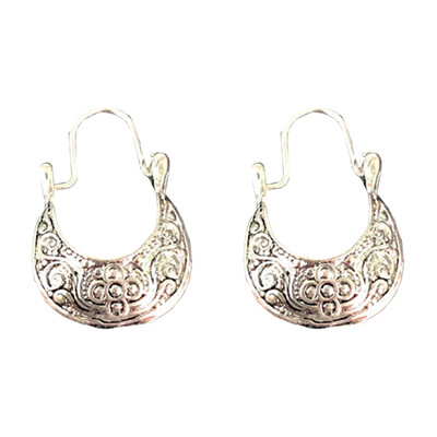 

guangxichuangshengxinfu EarringsHandmade Sterling Hoop Earrings Women Wedding Engagement Fine Jewelry