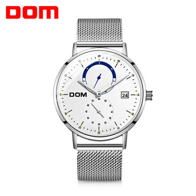 

DOM M - 436D - 7M Luminous Calendar Steel Mesh Strap Waterproof Quartz Men Watch