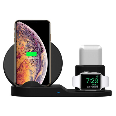 

3 in 1 for Qi Wireless Charger Holder for iPhone X 8 8 Plus AirPods PJ0710-1406
