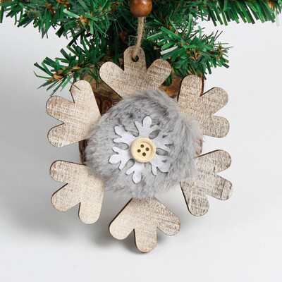 

Tailored Snowflake Wood Embellishments Rustic Christmas Tree Hanging Ornament Decor