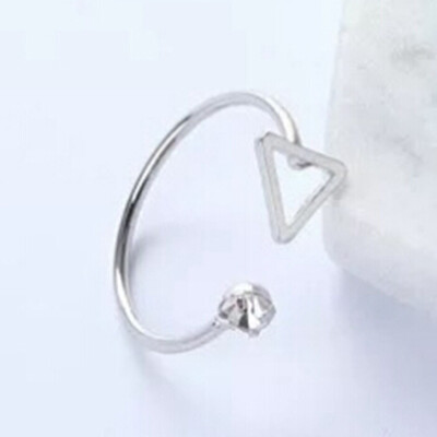 

New Ring Simple Geometric Polygon Triangle Square Open Crystal Lady Wholesale Sales Ring For Women