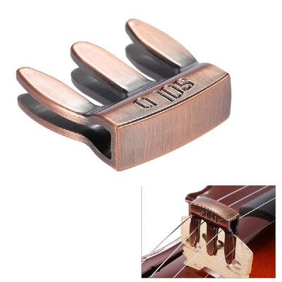 

Violin Viola Practice Metal Mute Fiddle Silencer 3 Prong