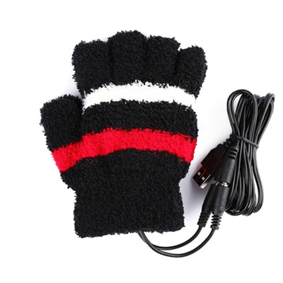 

Hands Hand Fingerless Gloves Winter USB Gloves Warmer Woolen Heating Men Gloves Wrist Fingerless USB Gloves