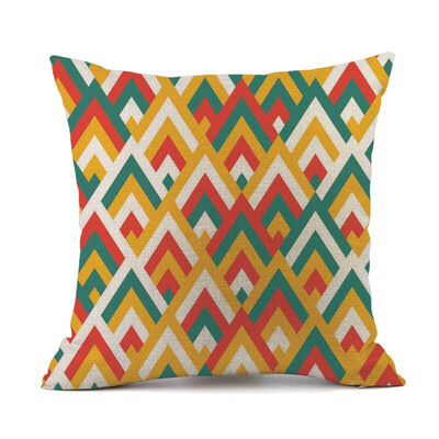 

〖Follure〗Geometric Patterns Cushion Cover Square Pillow Case Home Decor