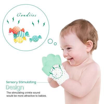 

Silicone Baby Teether Mitten GlovesSilicone Baby Teething Mitten Sounding Baby Glove Teether Soothing Pain Relief Teething Gloves