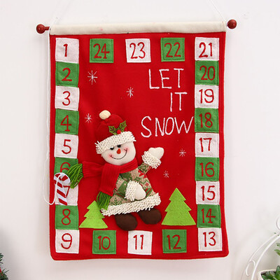 

〖Follure〗Christmas Old Man Snow Man Deer Calendar Advent Countdown Calendar
