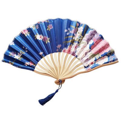 

Siaonvr Chinese Style Hand Held Fan Bamboo Paper Folding Fan Party Wedding Decor
