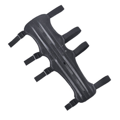 

Outdoor Adjustable Archery Arm Guard Forearm Bicep Bow 4-Strap Glove Protector