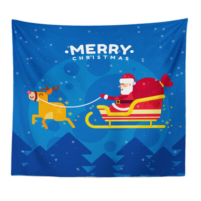 

Toponeto Art Home Decor Hanging Tapestry Wall Christmas Textile Blanket Santa Claus