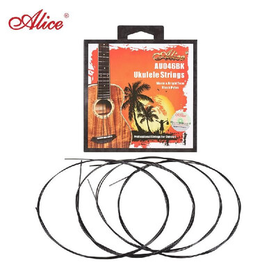 

Alice AU046BK Series Ukulele Ukelele Uke Strings SetE-B-G-D Black Modified Nylon for Baritone Ukulele AU046BK-B