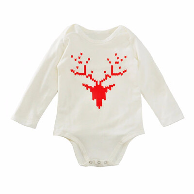 

Kid Baby Girls Boy Clothes Christmas Deer Head RomperPant Outfit Set 70