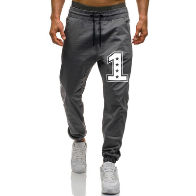 

Gobestart Mens Casual Sport Pants Slim Fit Printed Trousers Running Joggers Sweatpants